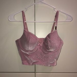 Pink sparkly corset